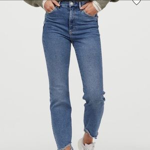mid wash h&m ankle jeans